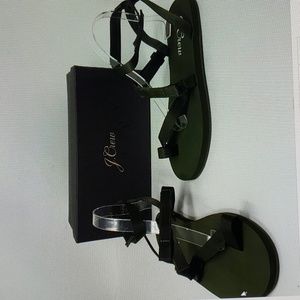 J. Crew Strappy Eva Sandal in Black